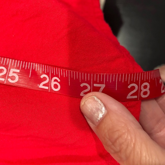 SOLD Red and Pink Aura Boutique Color Block Dress - Picture 5 of 5